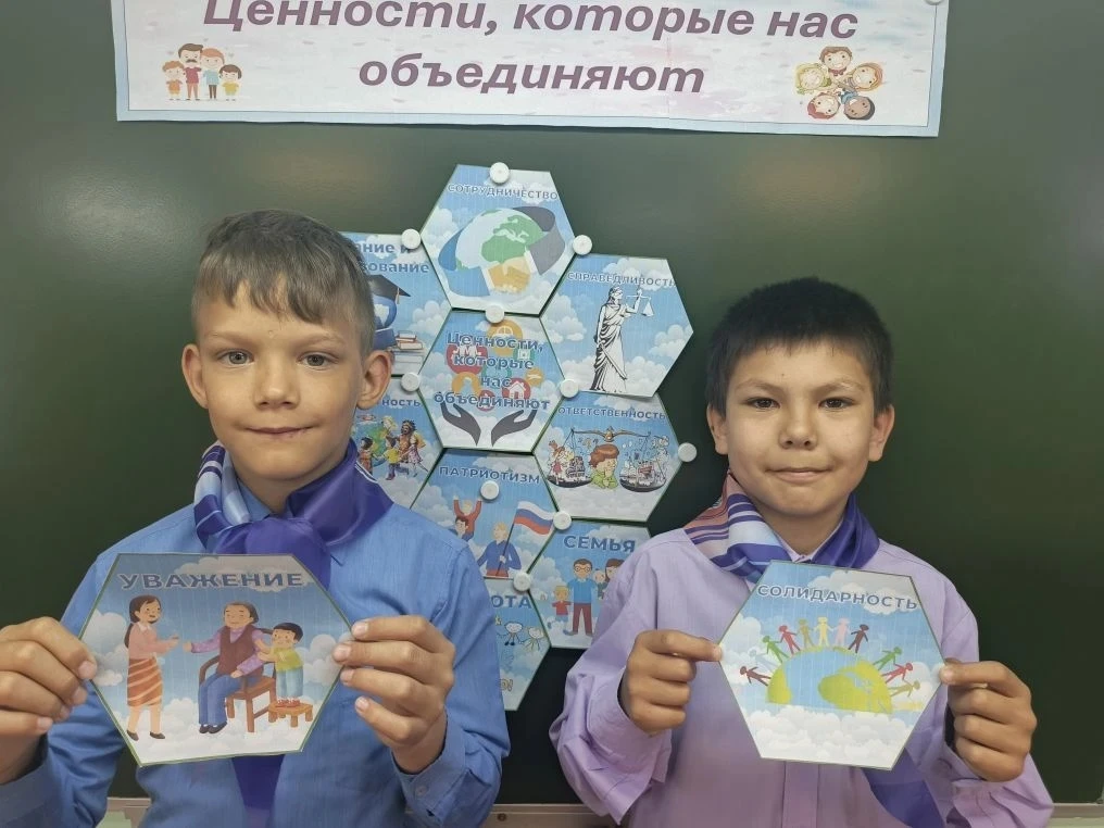 В школе прошёл заключительный урок разговоров о важном на тему: "Ценности, которые нас ...