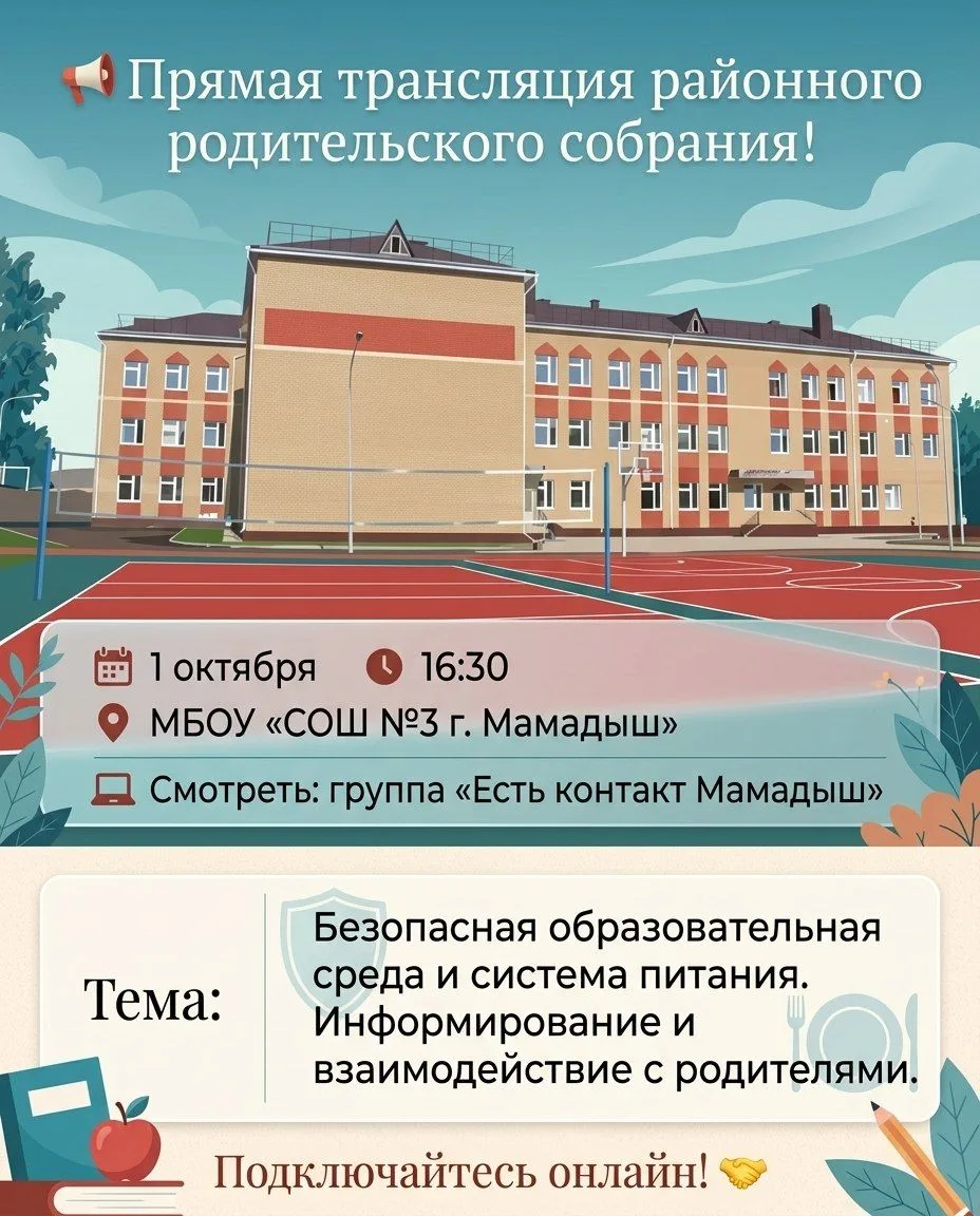 ‼️ Уважаемые родители, обсудим актуальные вопросы безопасности наших детей и качества ш...