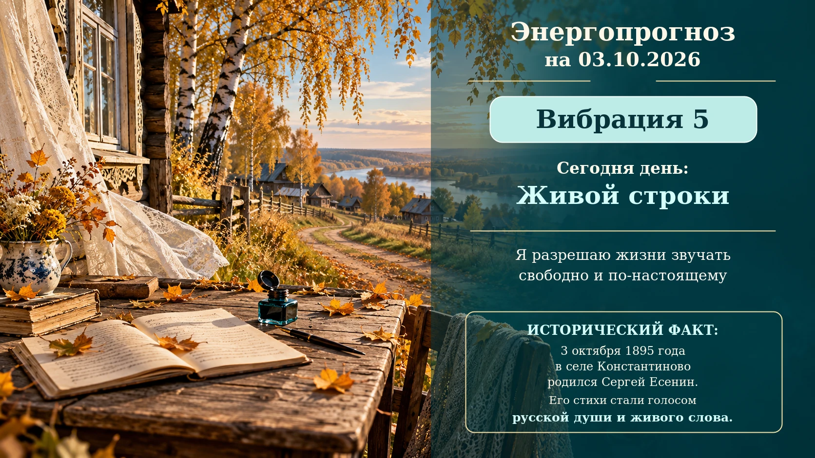 🌟 Энергопрогноз на 03.10.2026