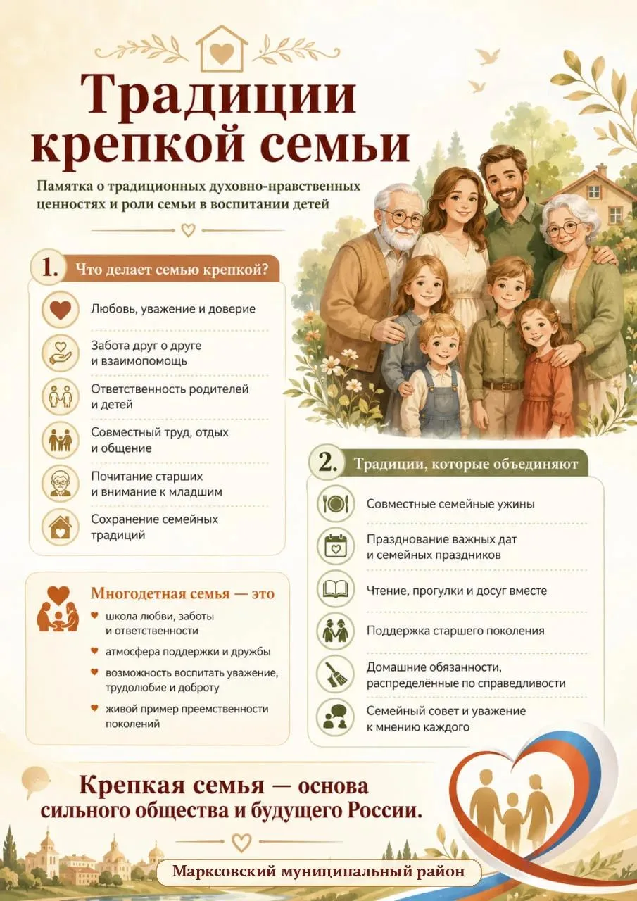 Большая семья — сильная Россия! 🇷🇺В основе любого крепкого государства лежат незыблемые основы: ув
