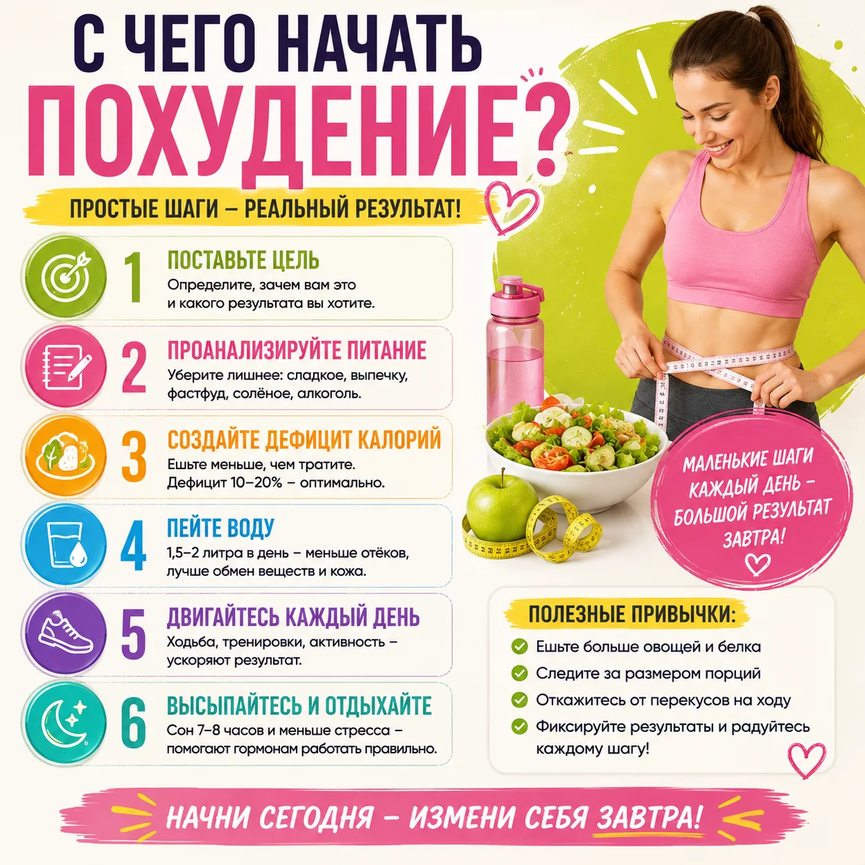 С ЧЕГО НАЧАТЬ СВОЕ ПОХУДЕНИЕ?