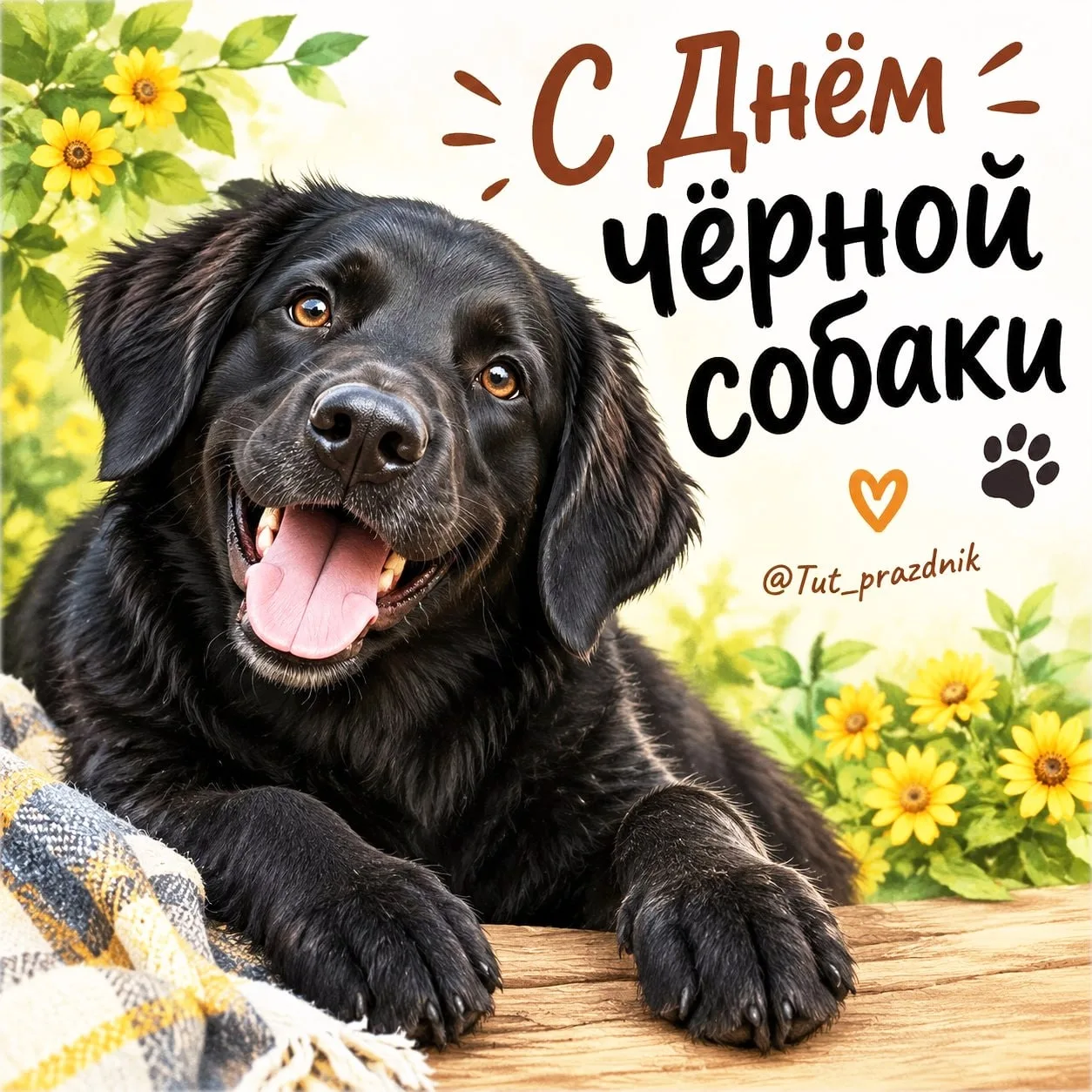 🐾🖤 1 октября — День чёрной собаки