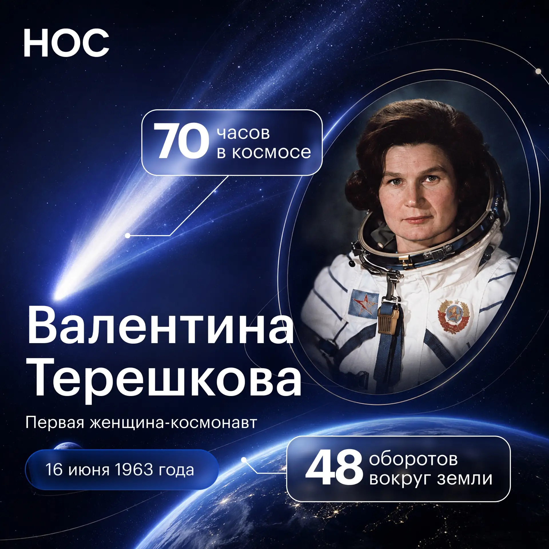 Первая женщина, покорившая космос

16 июня 1963 года с космодрома Байконур стартовал корабль «Восток