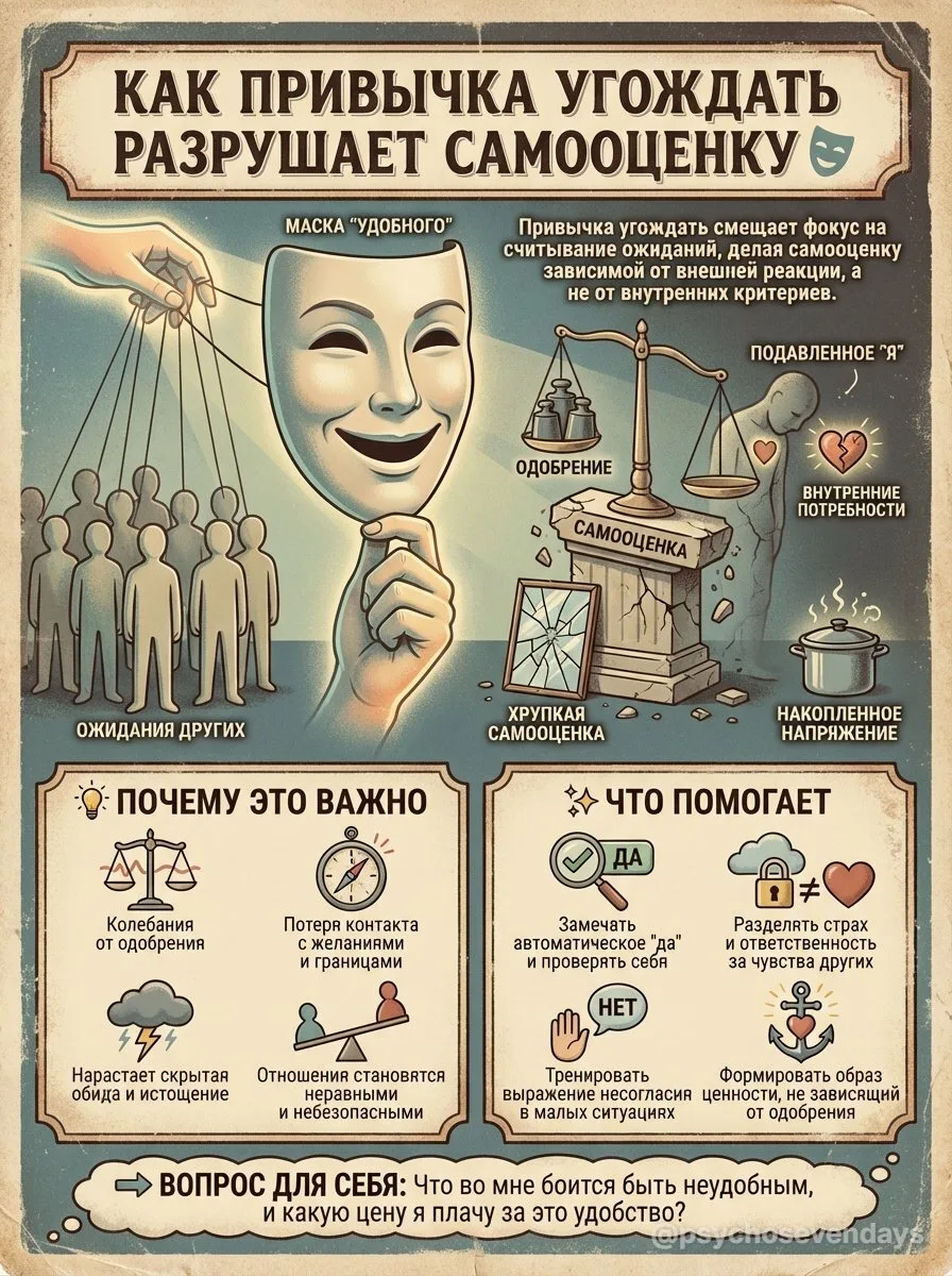 Как привычка угождать разрушает самооценку 🎭