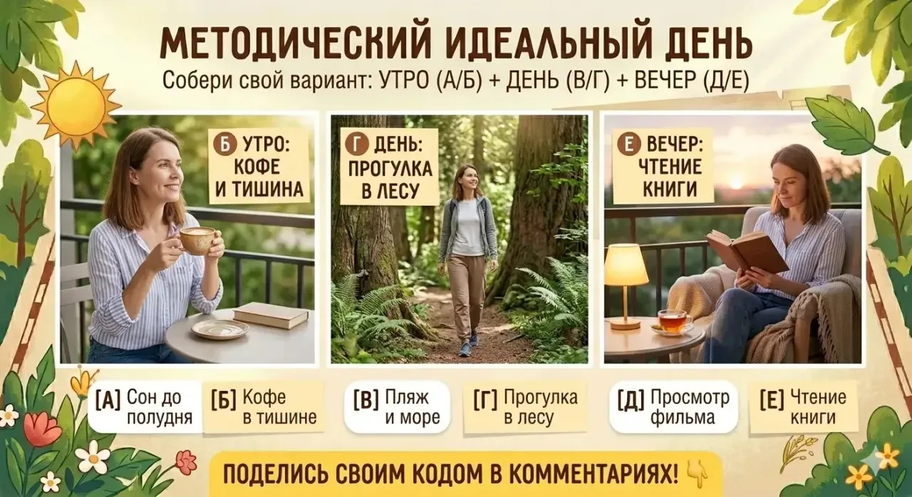 🌴 Пост-интерактив: Собери свой идеальный летний день! Узнай свой уровень ресурса

Дорогие наши колл