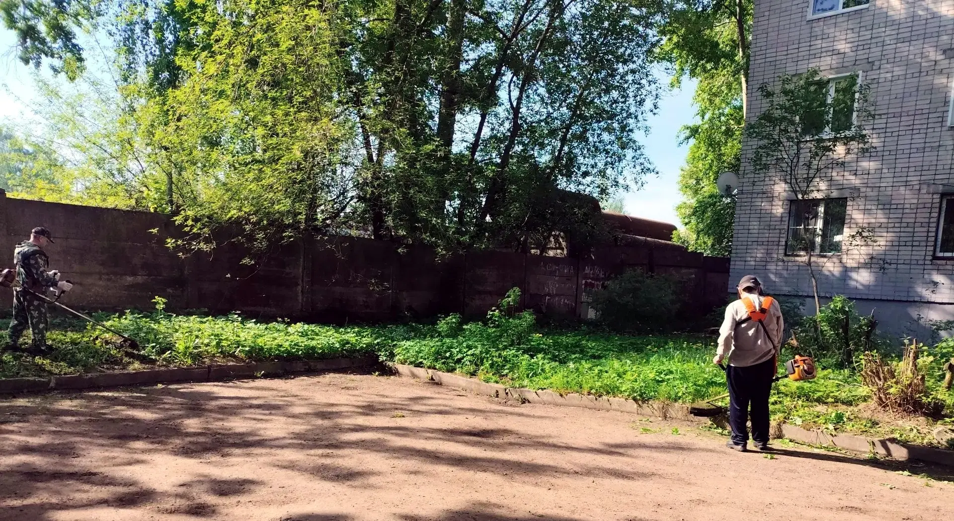🌱Стартовал сезон покоса Приступили к покосу травы во дворах. Свежескошенная трава пахнет детством, д