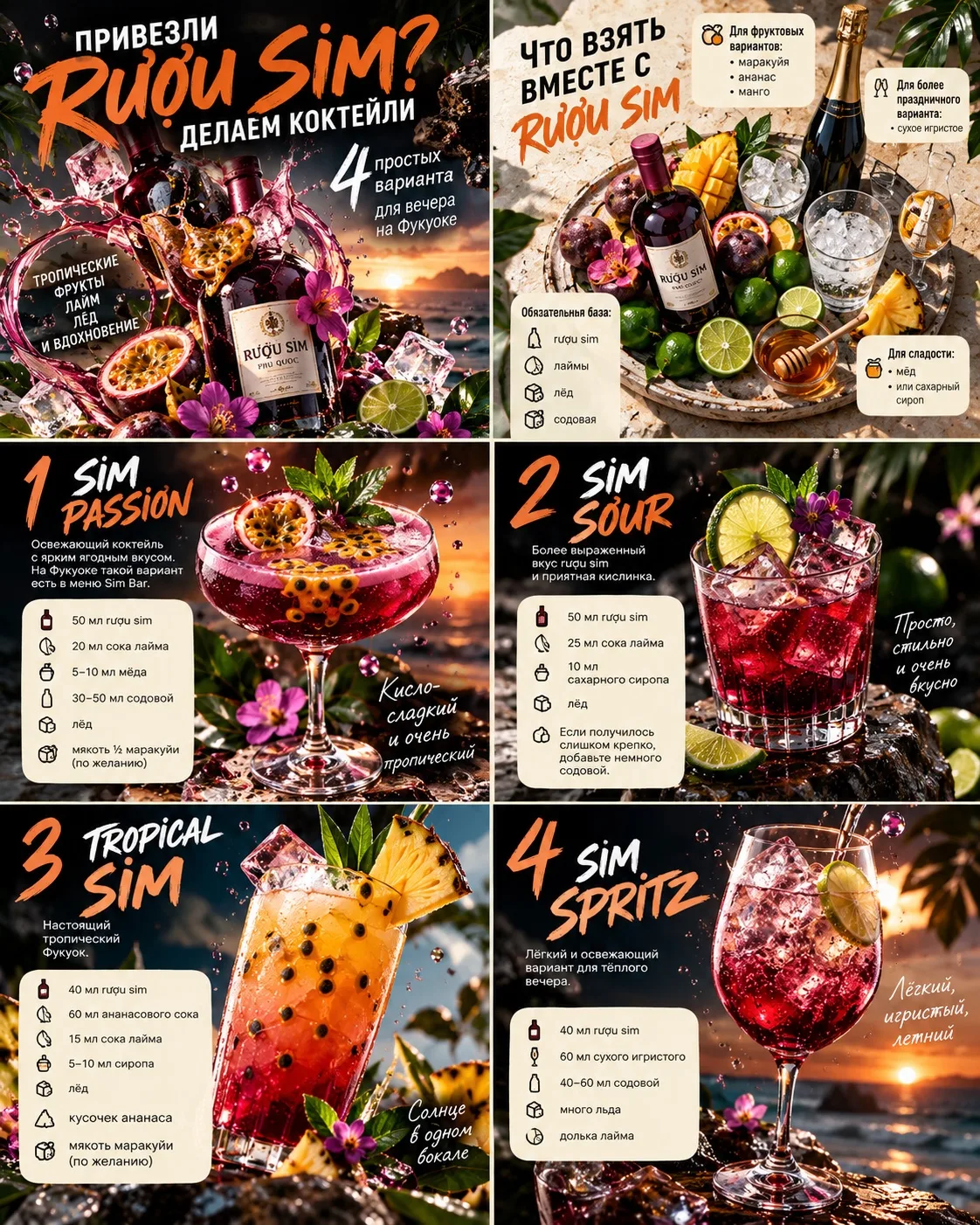 🍹 ПРИВЕЗЛИ RƯỢU SIM? ДЕЛАЕМ КОКТЕЙЛИ