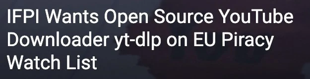 IFPI ополчилась на yt-dlp