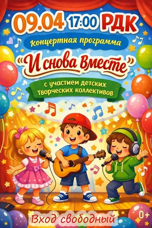 Районный дом культуры и детская школа искусств приглашают 9 апреля в 17 часов в концерт...