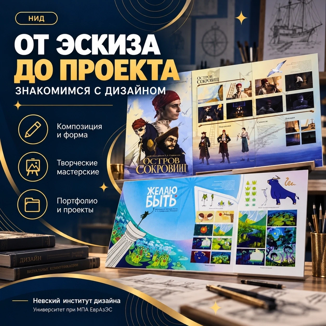 🎨 От эскиза до проекта: как учатся будущие дизайнеры?