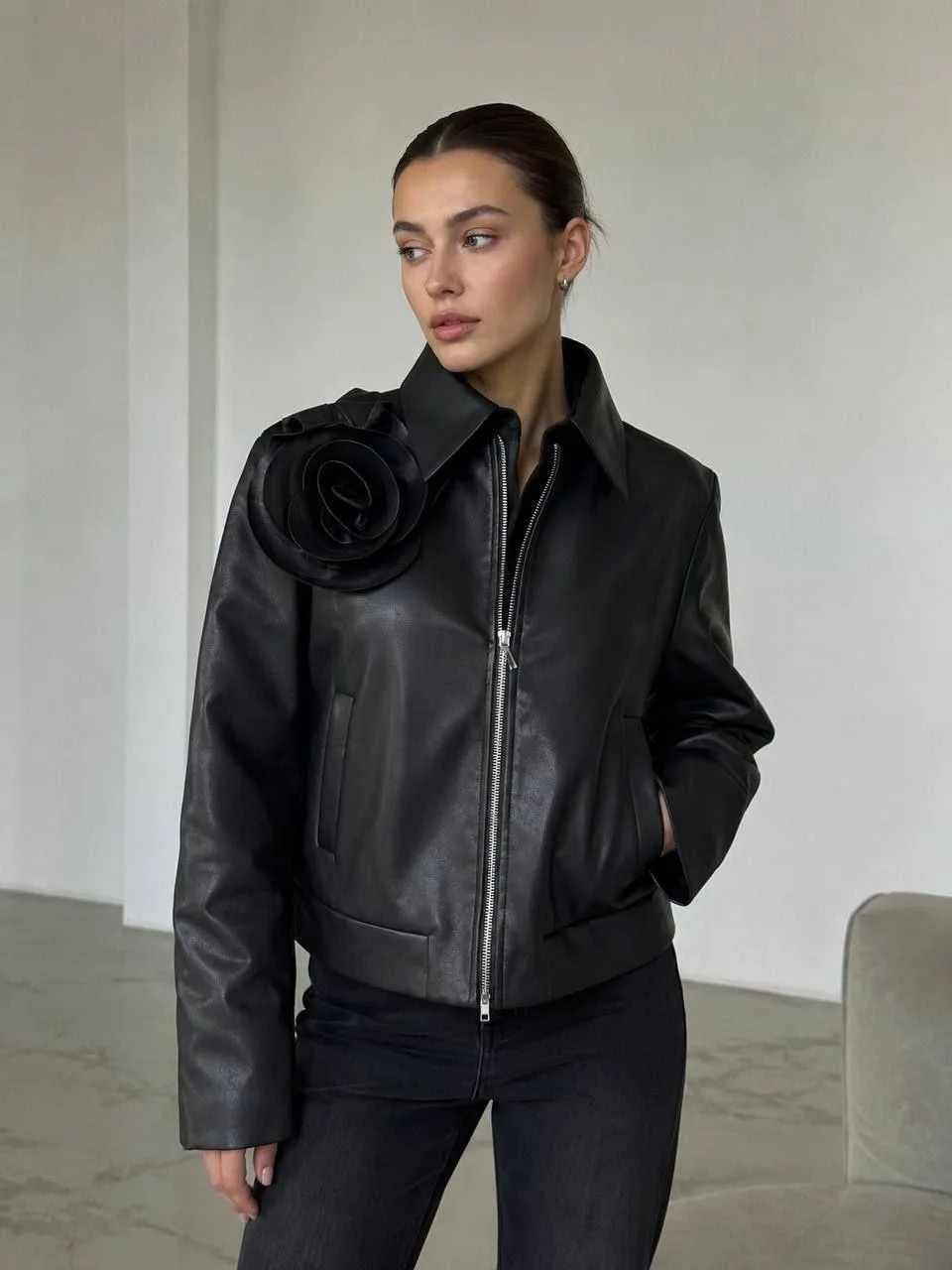 Valentino куртка из экокожи