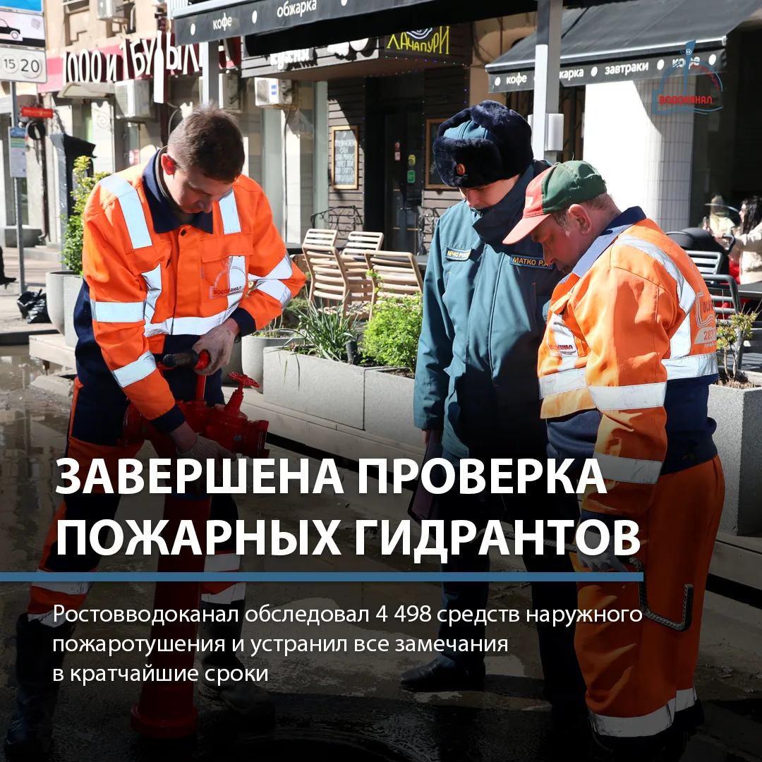 Пожарные гидранты Ростова: 100%-ная исправность 🔥💧

В нашем регионе наступил пожароопасный сезон. 