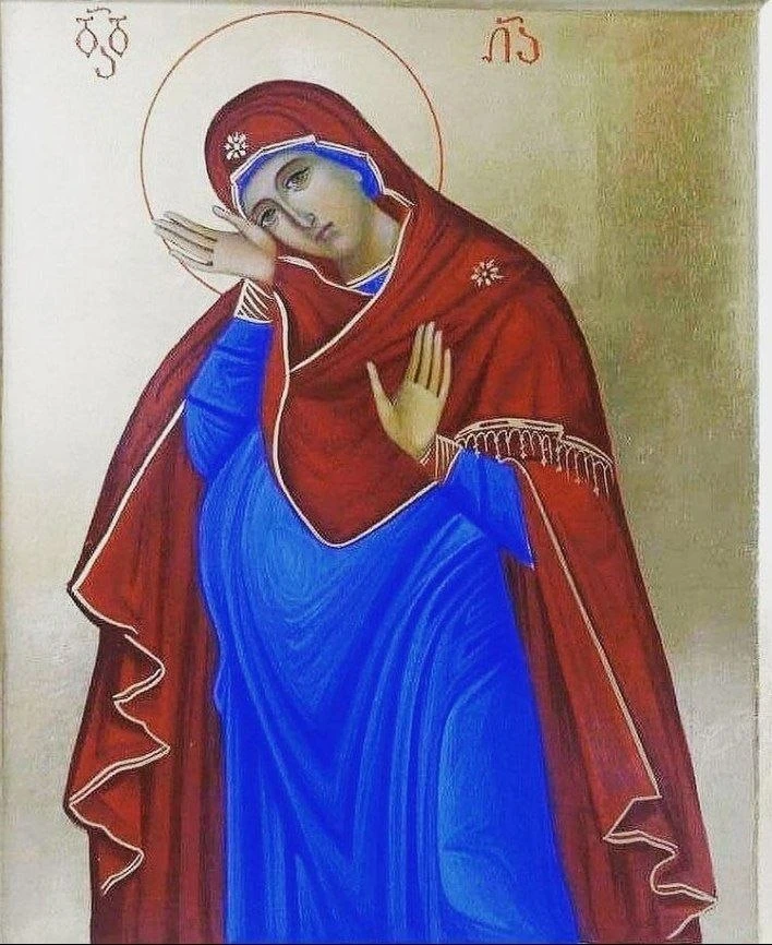Редкая икона Пресвятой Богородицы "Чревоносящая"

Эта икона беременной Божией Матери была найдена в 