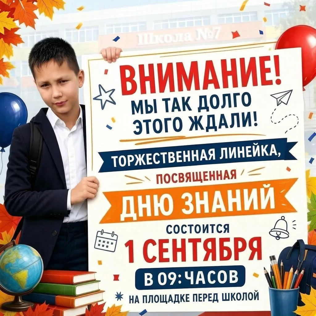 🍁О проведении торжественной ЛИНЕЙКИ, посвящённой Дню знаний