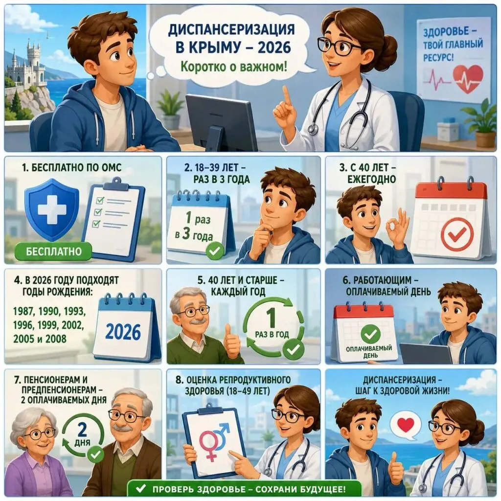 🩺 Минздрав Крыма приглашает жителей республики пройти диспансеризацию