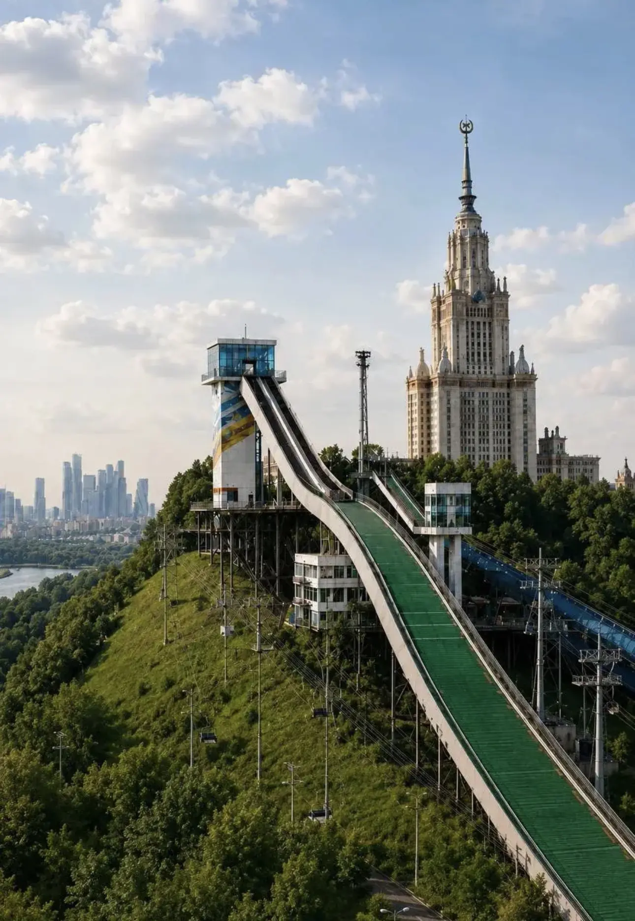 ⛷️Поднимаемся на большой трамплин на Воробьёвых горах 

📍ул. Косыгина дом 28, с9
🕖1 августа 14:00,