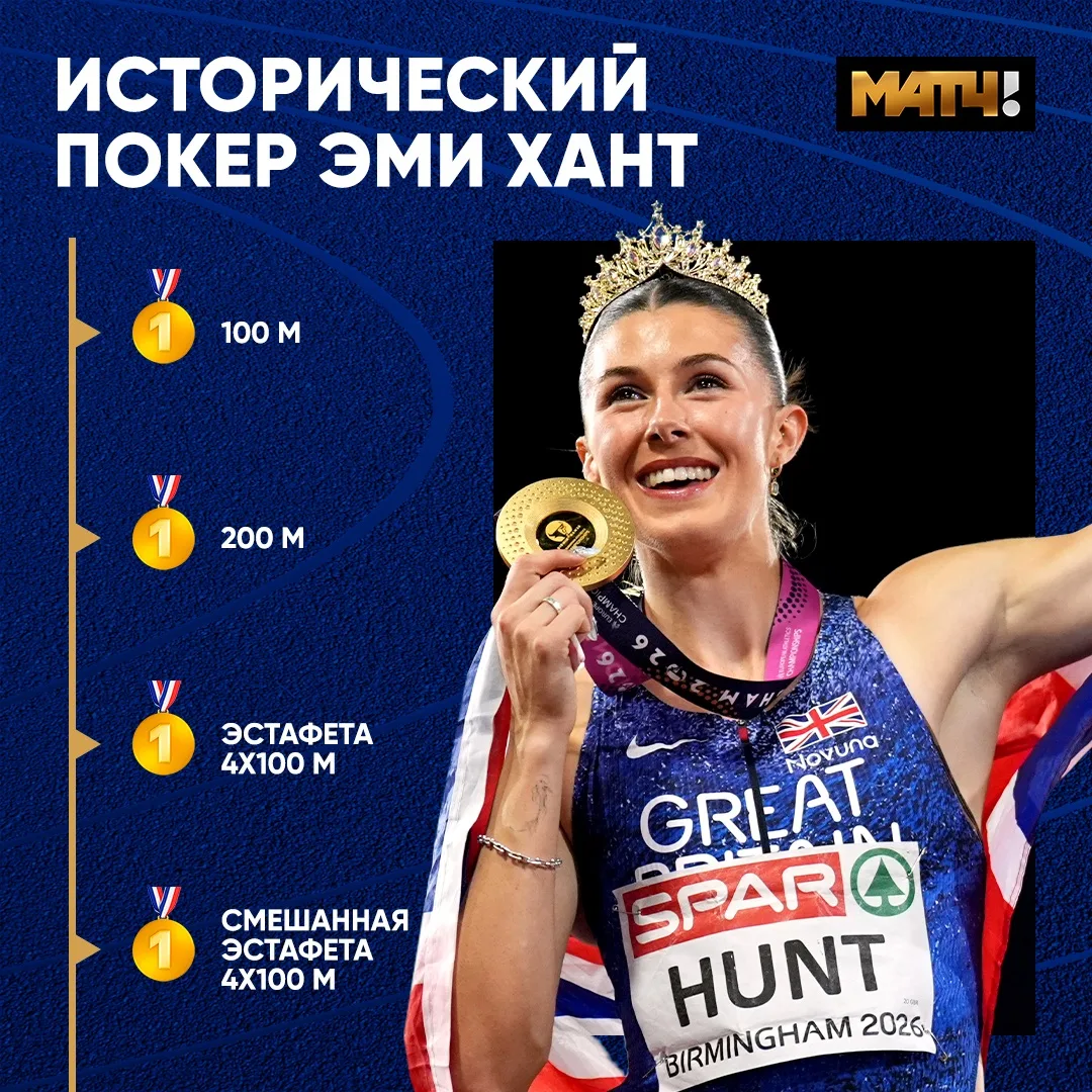 Эми Хант первой выиграла четыре золота за один Чемпионат Европы 🥇