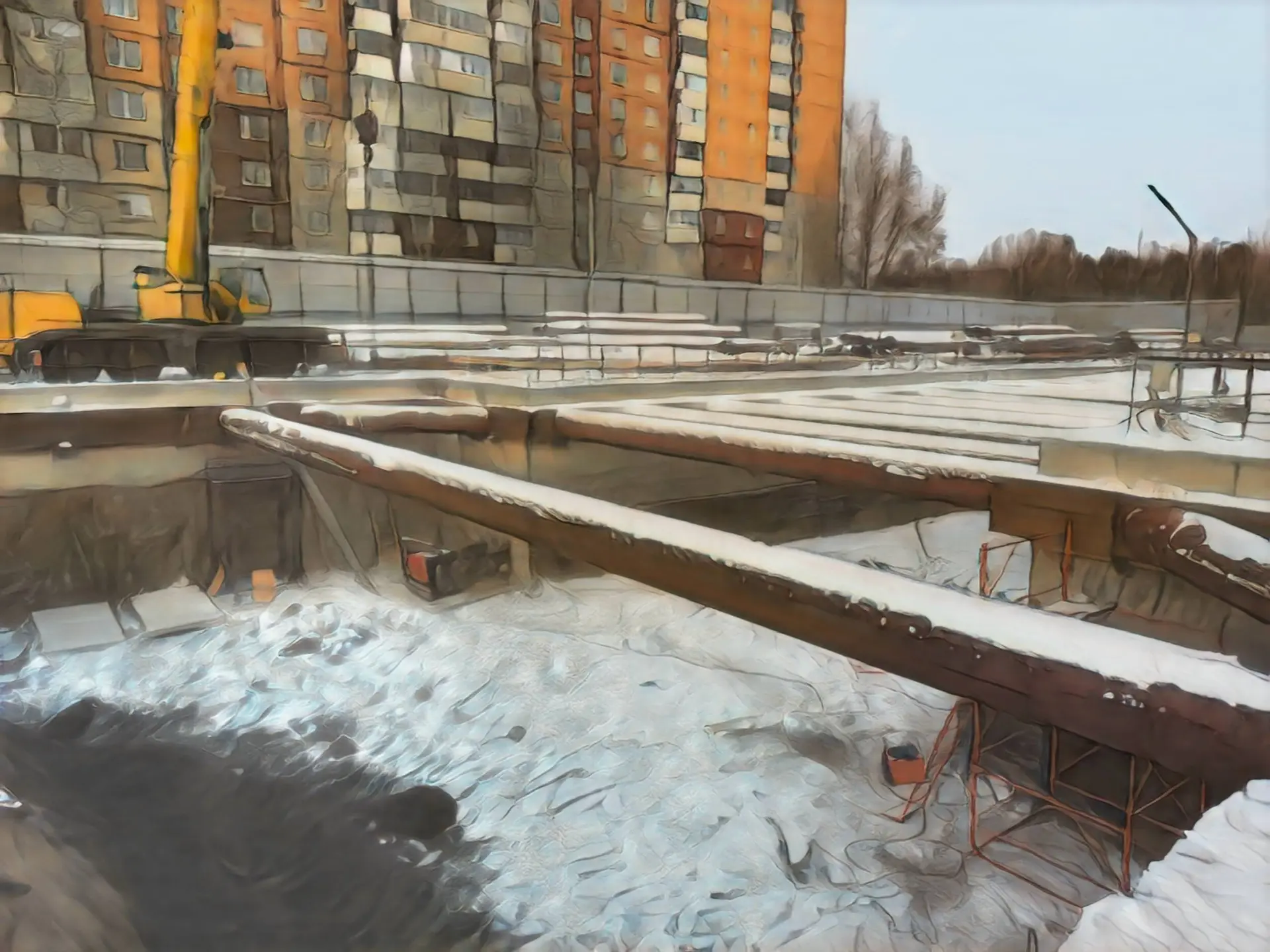👷🏻‍♂️ Продолжается строительство станции «Богатырская» (проектное название — «Яхтенная») Невско-Васи