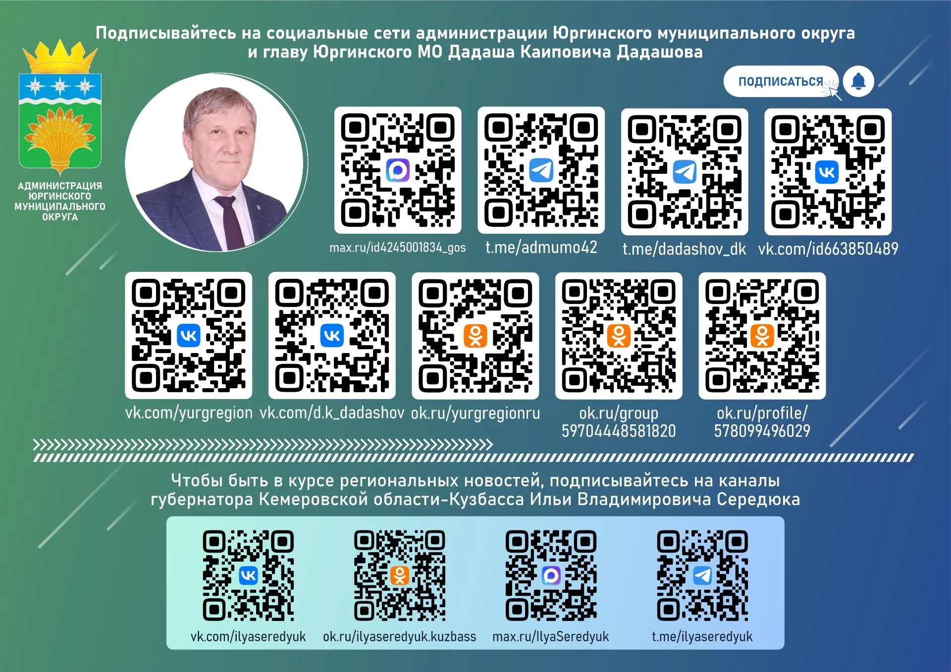 Уважаемые жители и гости Юргинского муниципального округа!
⁣
Сегодня соцсети - один из главных источ