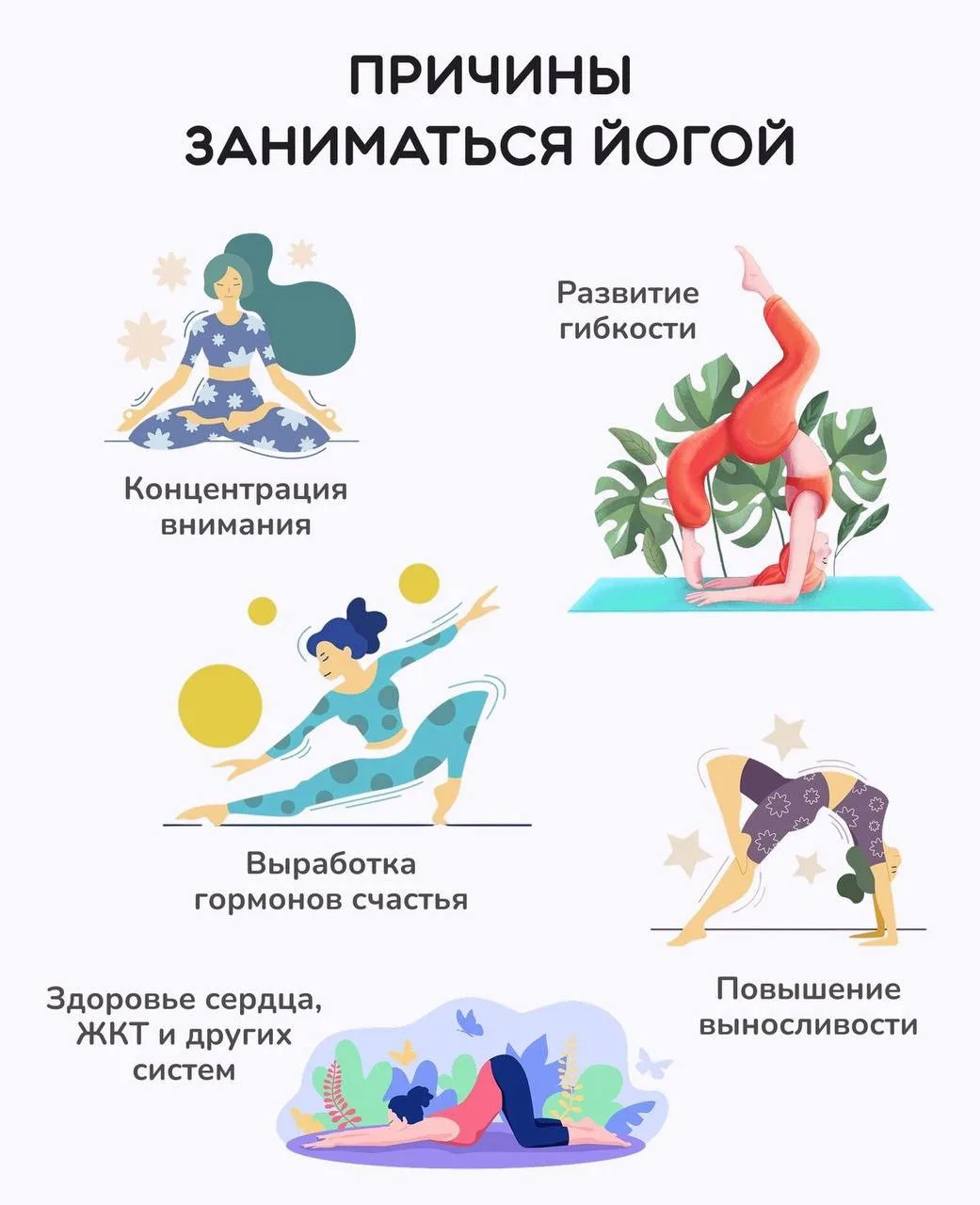Причины заниматься йогой!🤗