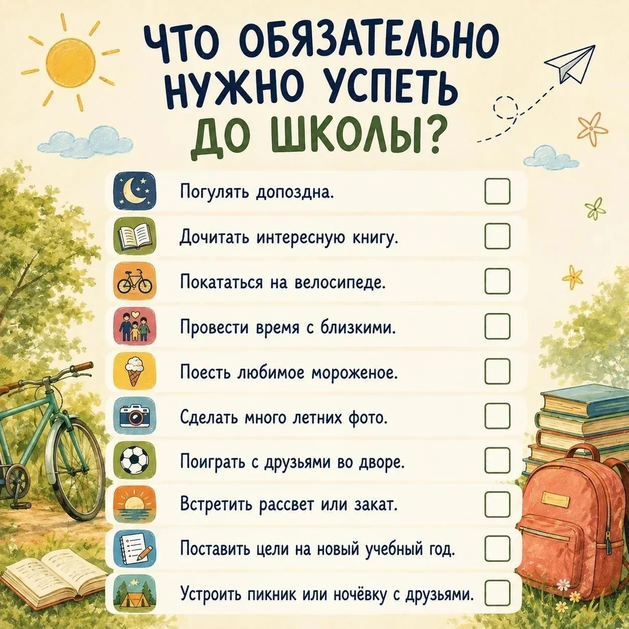 Пока школьные звонки ещё не звенят, пока еще есть время для прогулок, книг, встреч с др...
