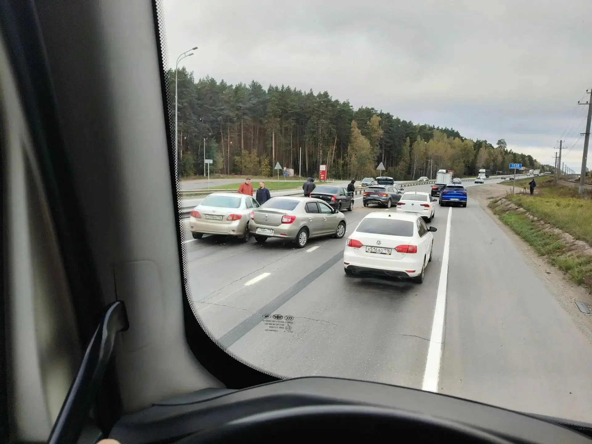 После Тула 1 в сторону Казани дтп, 5 машин