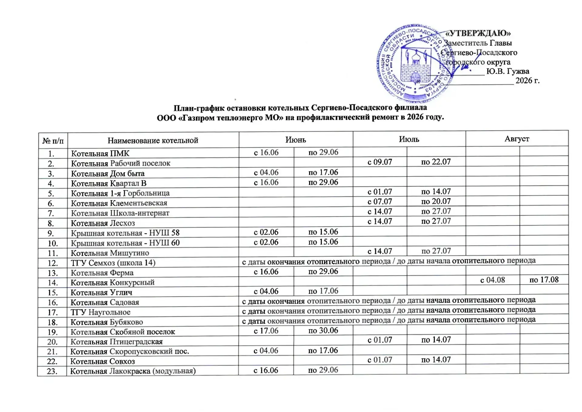 Уважаемые жители!