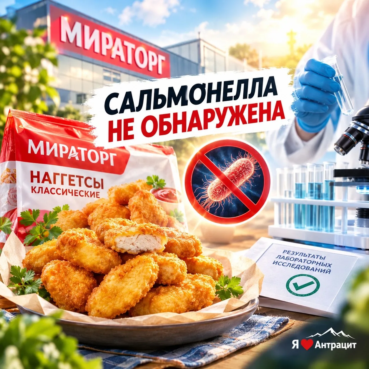 🚫 «Мираторг» опроверг выявление сальмонеллы в наггетсах