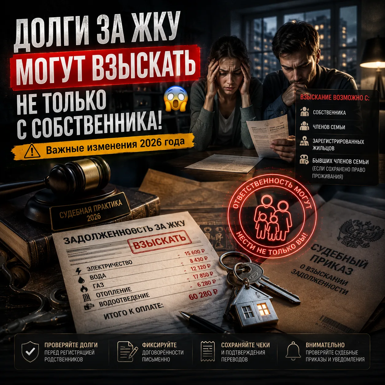 🚨 ДОЛГИ ЗА ЖКУ МОГУТ ВЗЫСКАТЬ НЕ ТОЛЬКО С СОБСТВЕННИКА 😳🏠