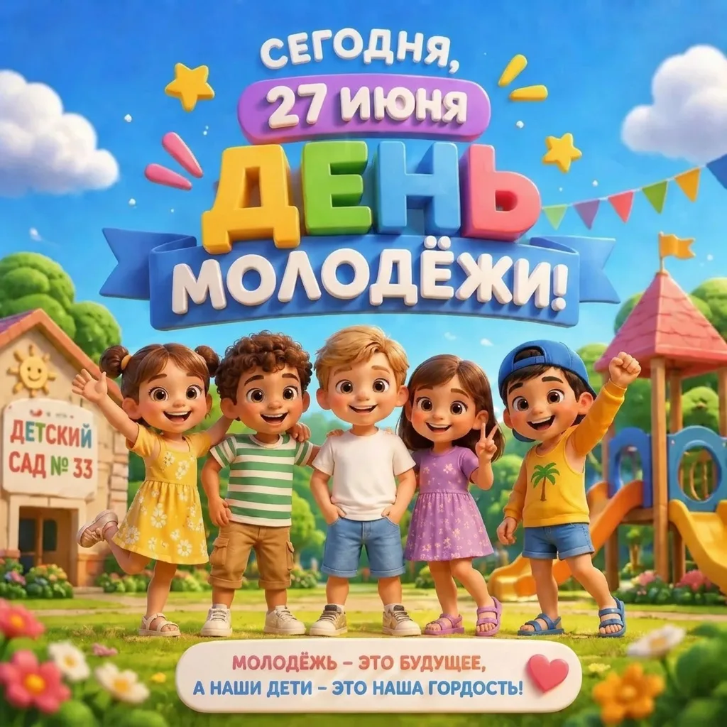 🐝 МОЛОДОСТЬ НАЧИНАЕТСЯ В ДЕТСТВЕ!

Друзья, поздравляем всех причастных с Днем молодежи!

☝️Откроем 