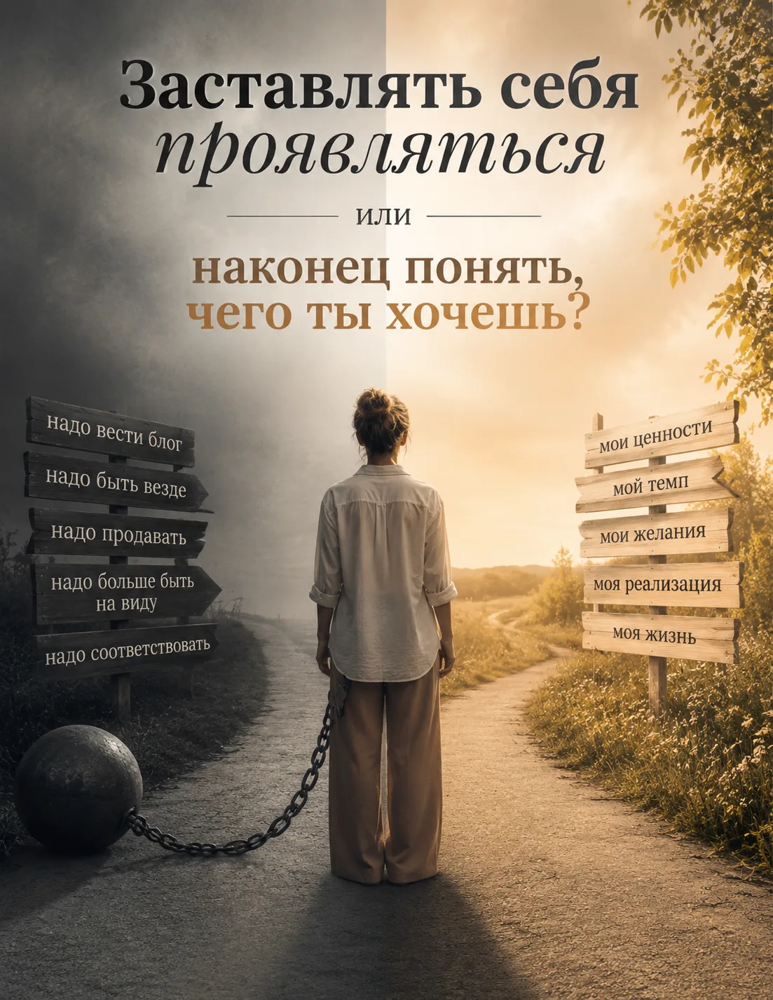 Заставлять себя проявляться или наконец понять, чего ты хочешь?

Как мне знакомы эти сомнения, когда