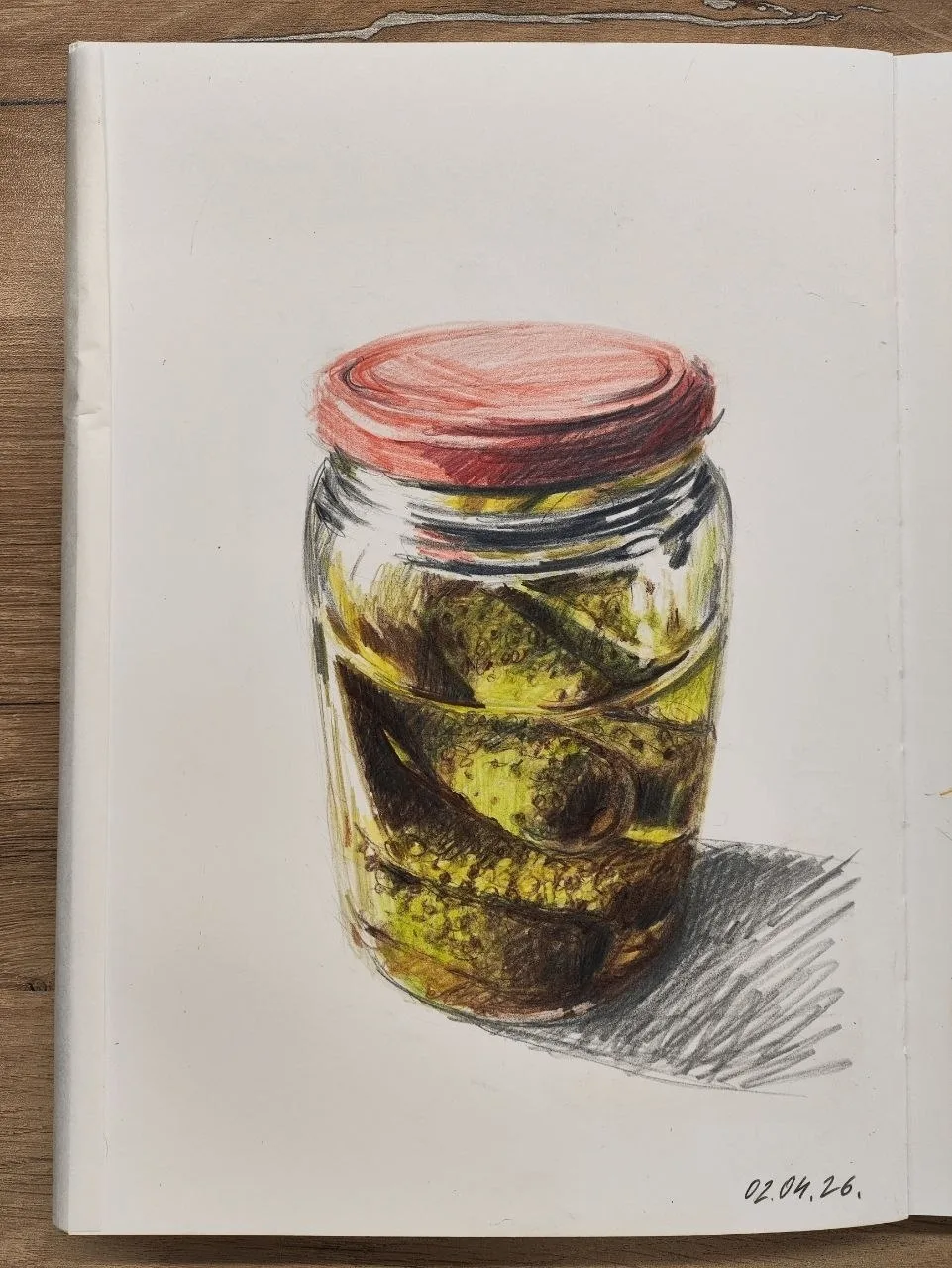 Натюрморт цветными карандашами