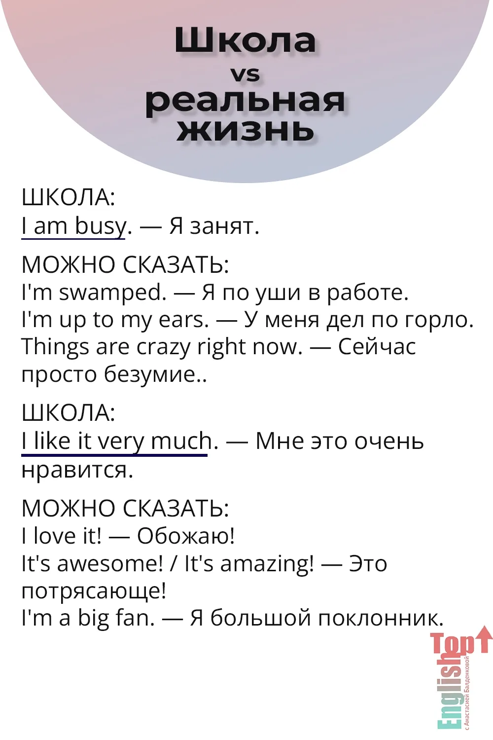 Замечали ли вы, что в школе нас учат одному, а в реальной жизни так никто не говорит? 

Держите подб