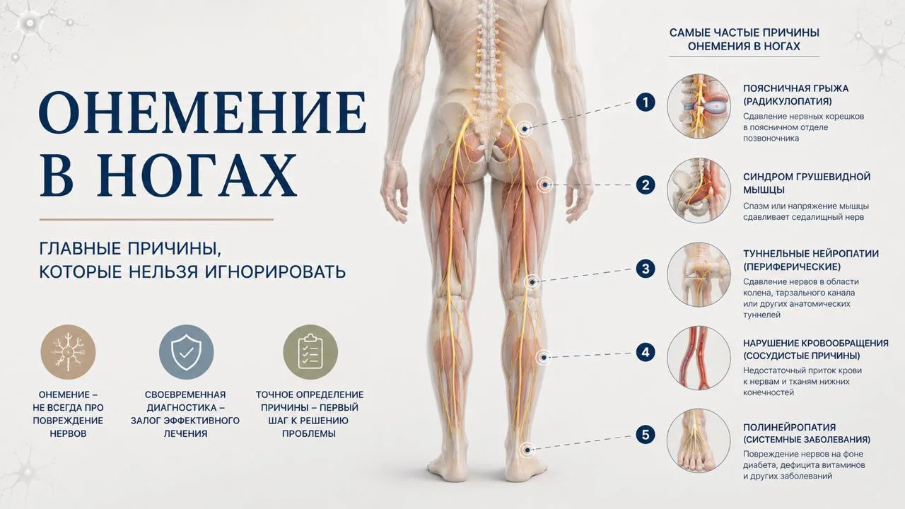 🦶 Онемели ноги или стопы — с чего начать разбираться?

После поста про онемение в руках вы завалили