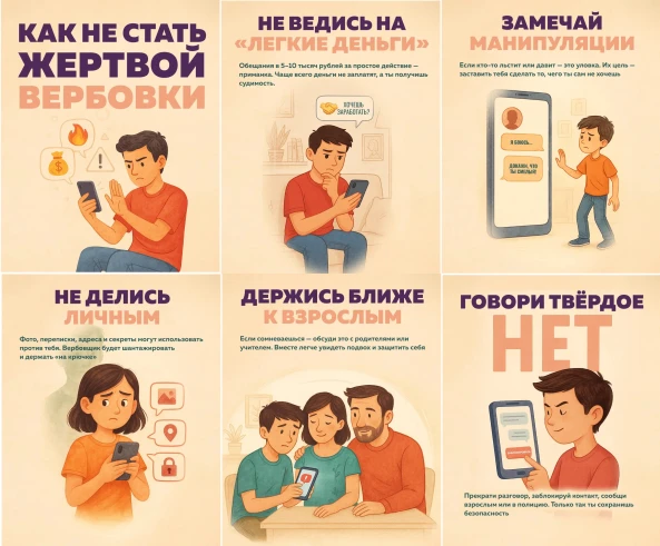 🗣 Как поговорить с ребёнком о вербовке — и не напугать
Эта памятка — отличный повод для спокойного 