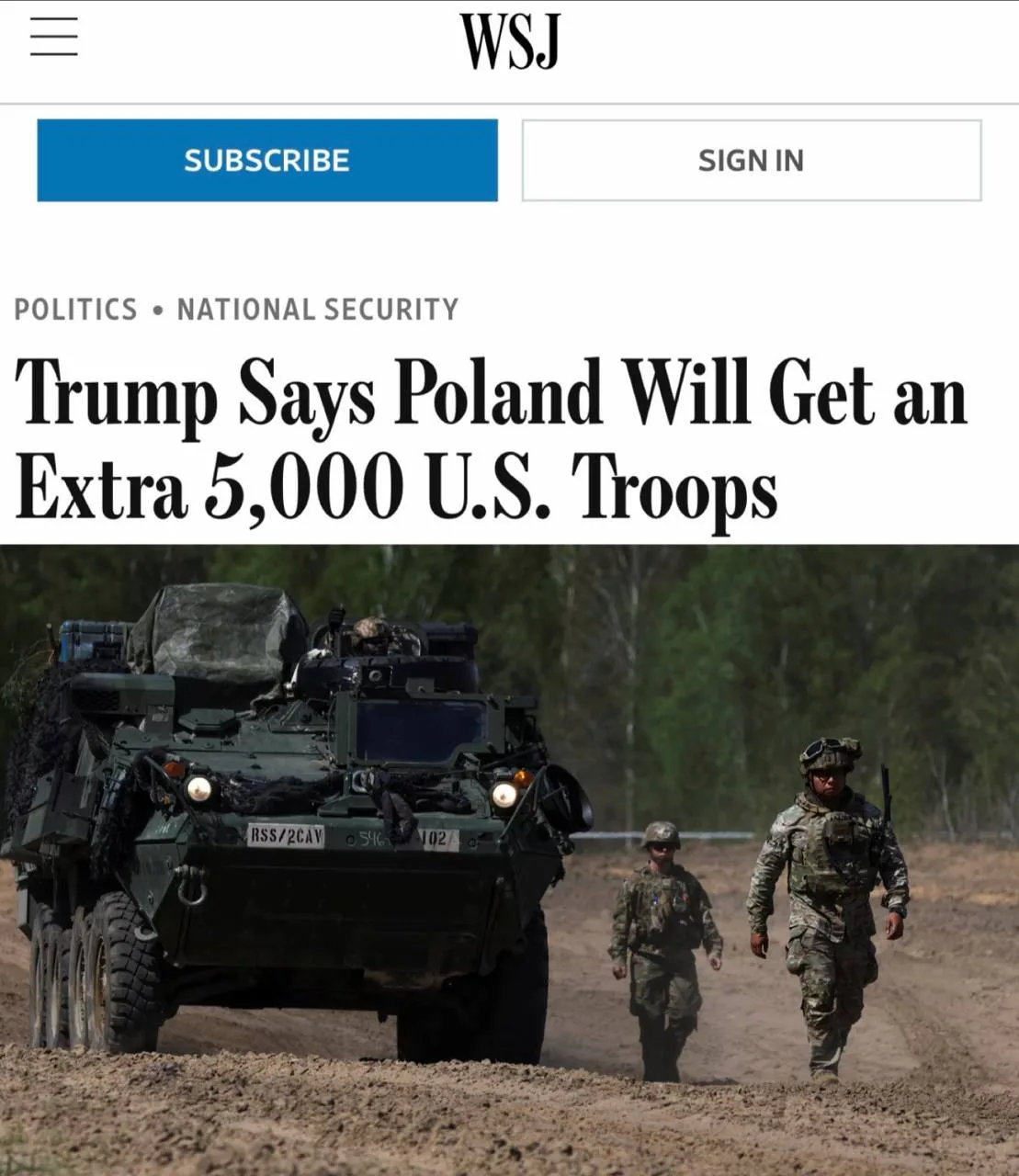 🔥 Трамп говорит, что Польша получит 5 тысяч американских военных, если за свой счет построит для ни