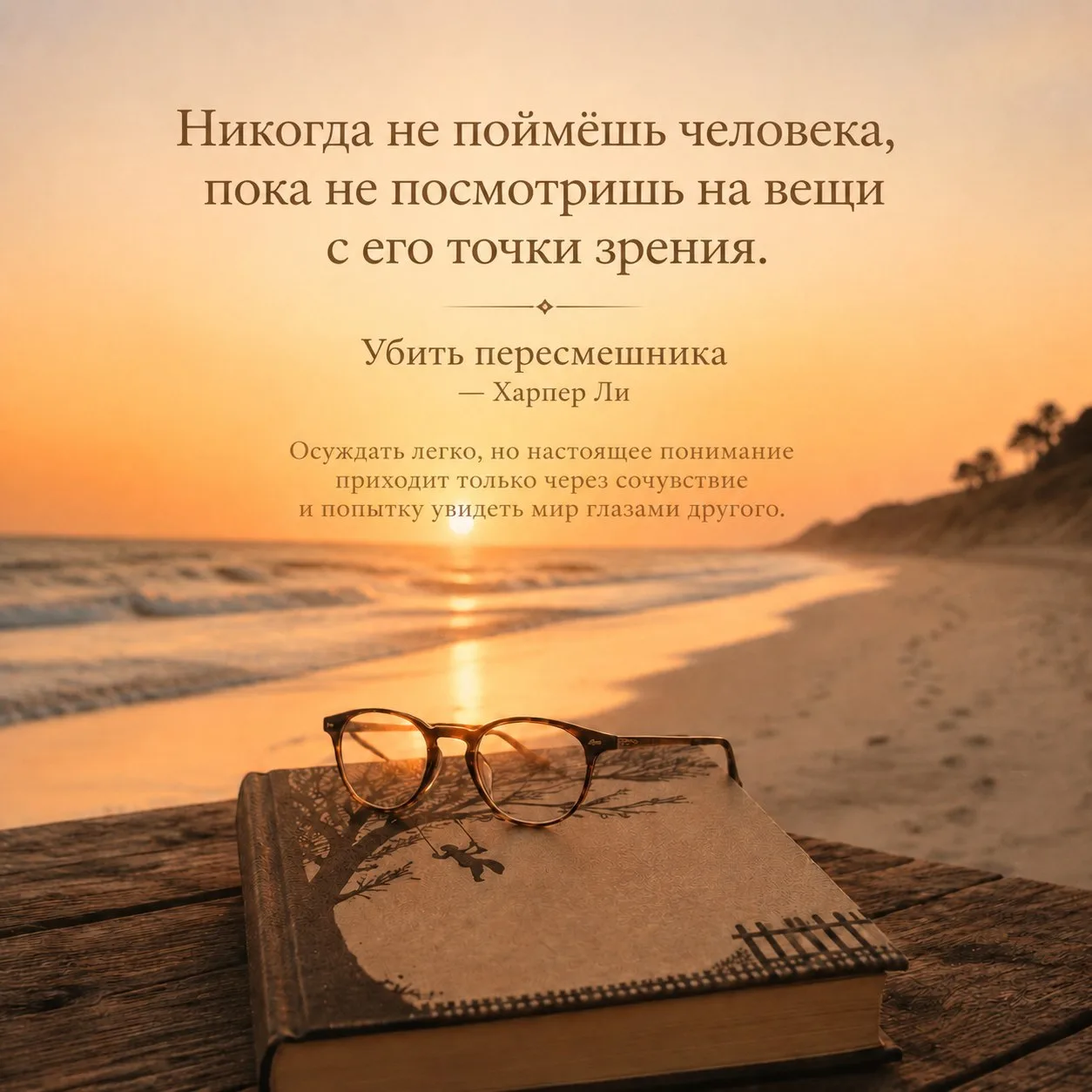 Никогда не поймёшь человека, пока не посмотришь на вещи с его точки зрения.
📚 Убить пересмешника.Ха