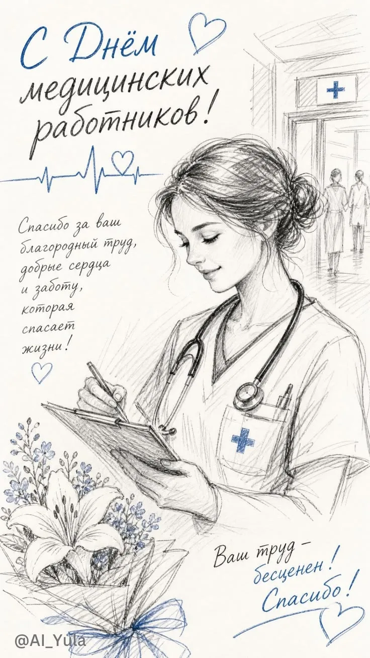 ❤️ С Днём медицинского работника!

Сегодня самый тёплый, искренний и по-настоящему душевный праздник
