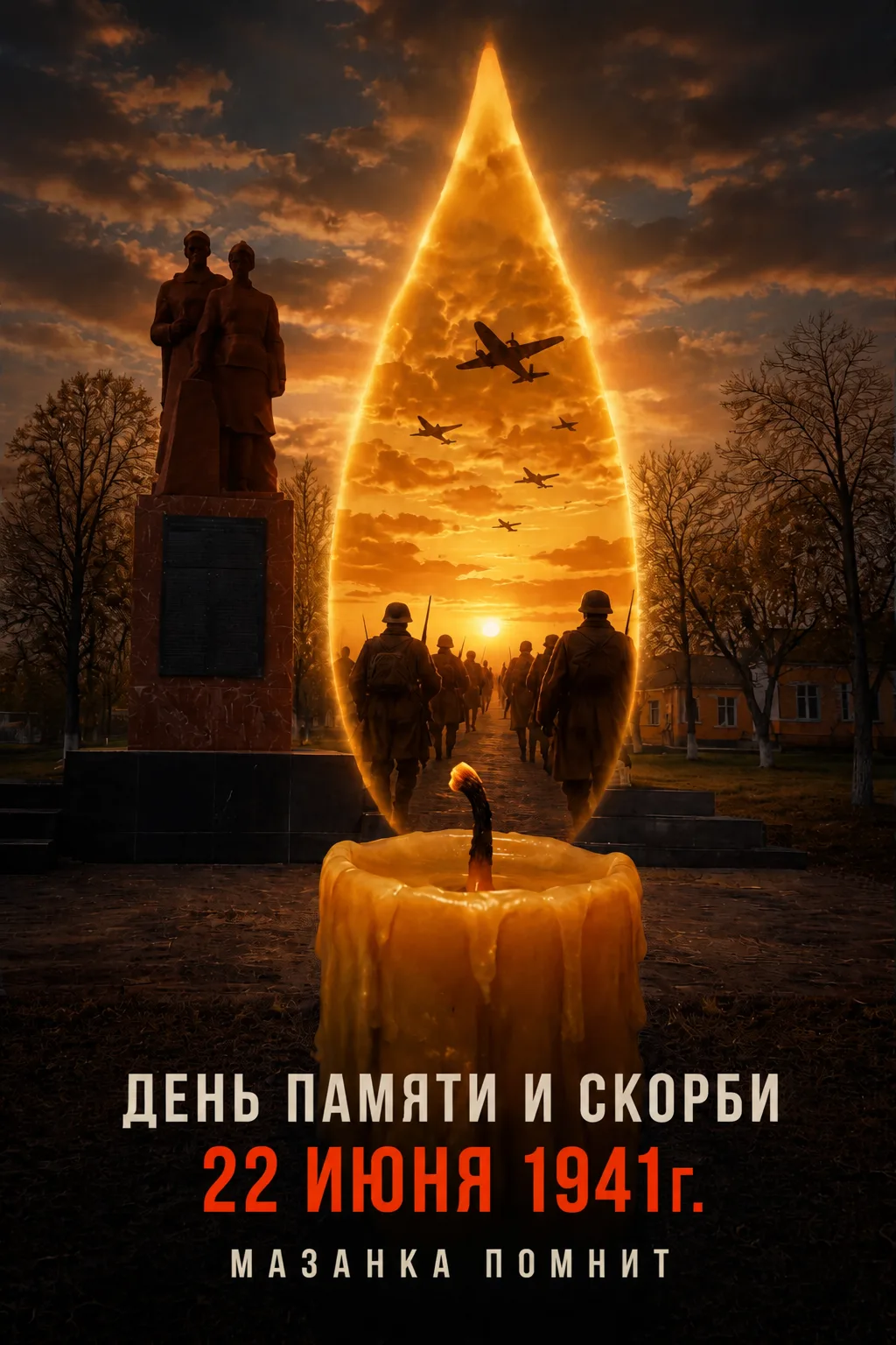 День памяти и скорби 🕯️

22 июня 1941 года – трагическая дата, навсегда врезавшаяся в память нашего