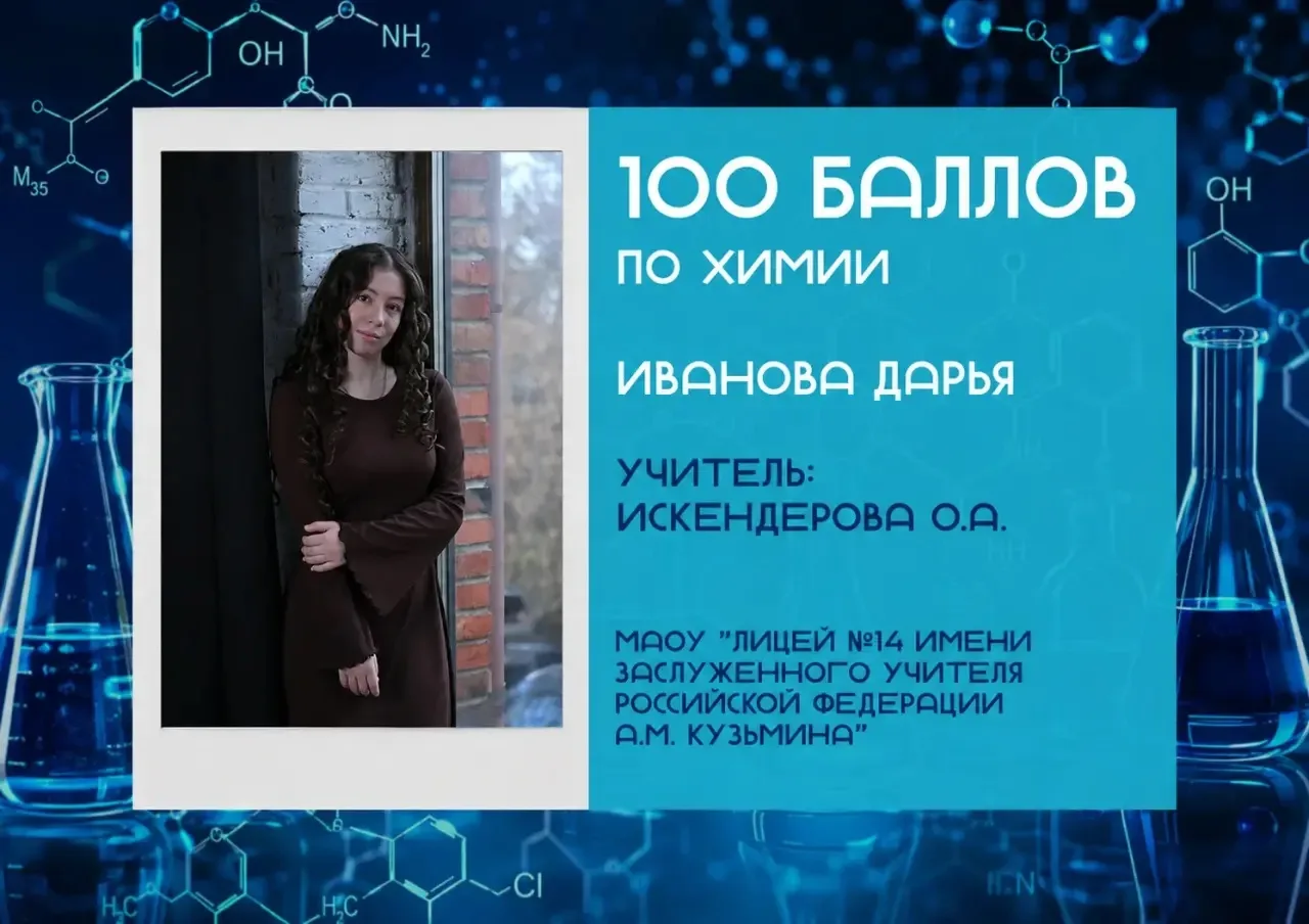 💯 Тройная победа: 100 баллов по химии!

Друзья, у нас потрясающая новость! Сразу три выпускницы Лиц