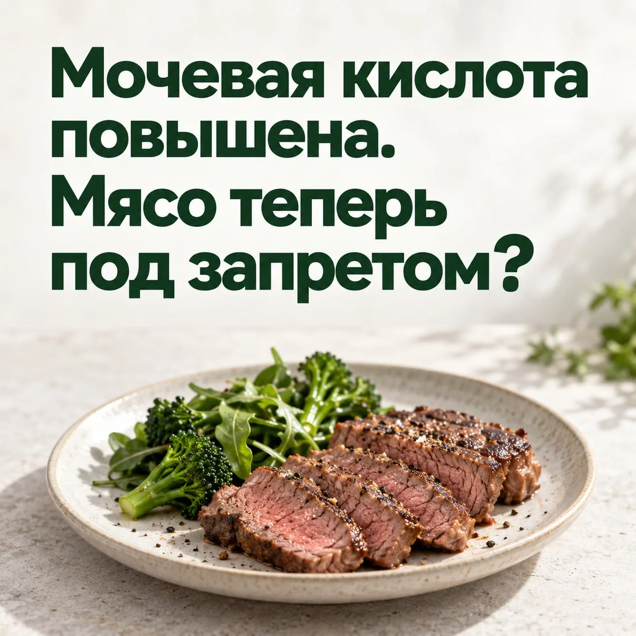 🥩 Мочевая кислота повышена. Мясо теперь под запретом?