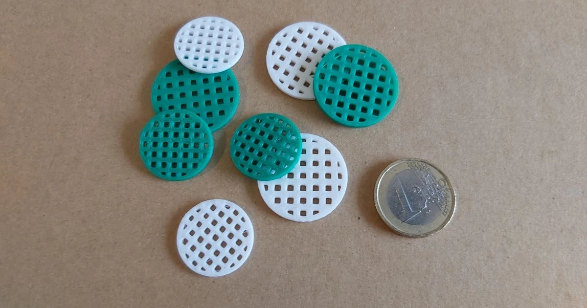 Tiny meshes for bonsai pots or flower pots (round)