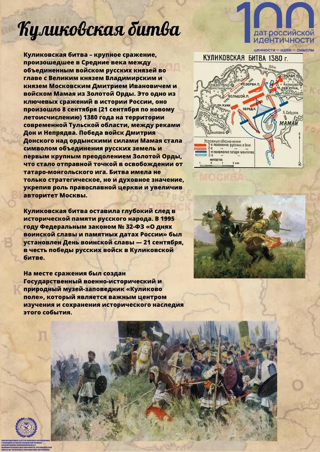 Плакат «Куликовская битва»