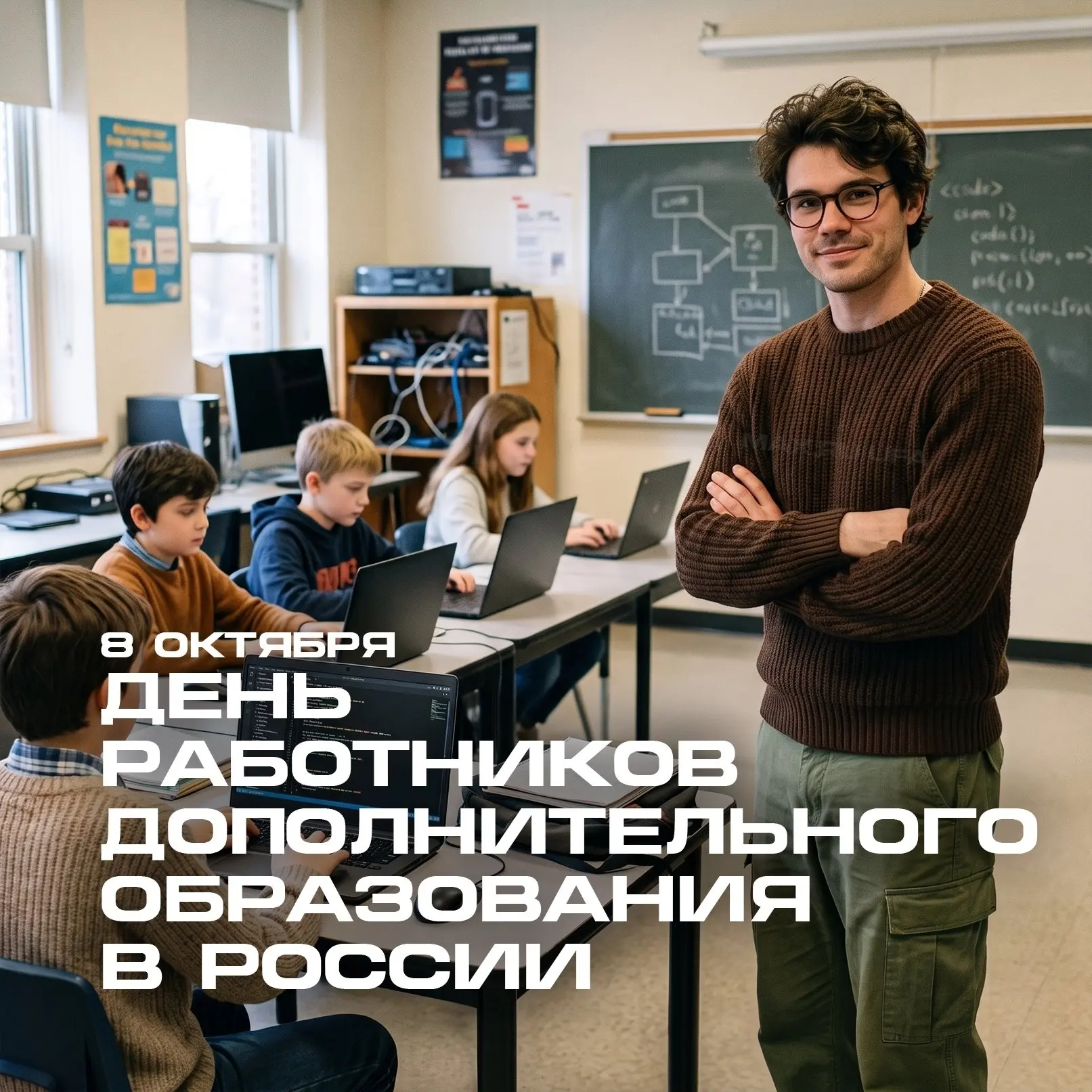 🎨 8 октября — День работников дополнительного образования в России 💻