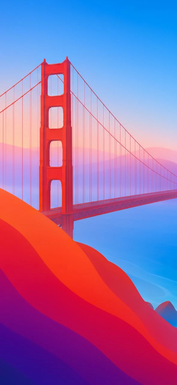Неофициальные обои для новой macOS «Golden Gate», которую Apple представила на прошлой неделе от диз