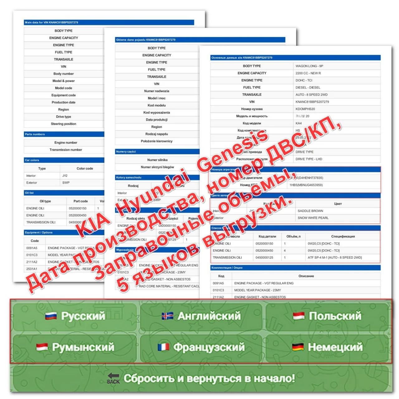 🔔Небольшой  update 
🚘🚘 KIA  Hyundai  Genesis
улучшен формат получаемой  расшифровки PR кодов. 
Ср