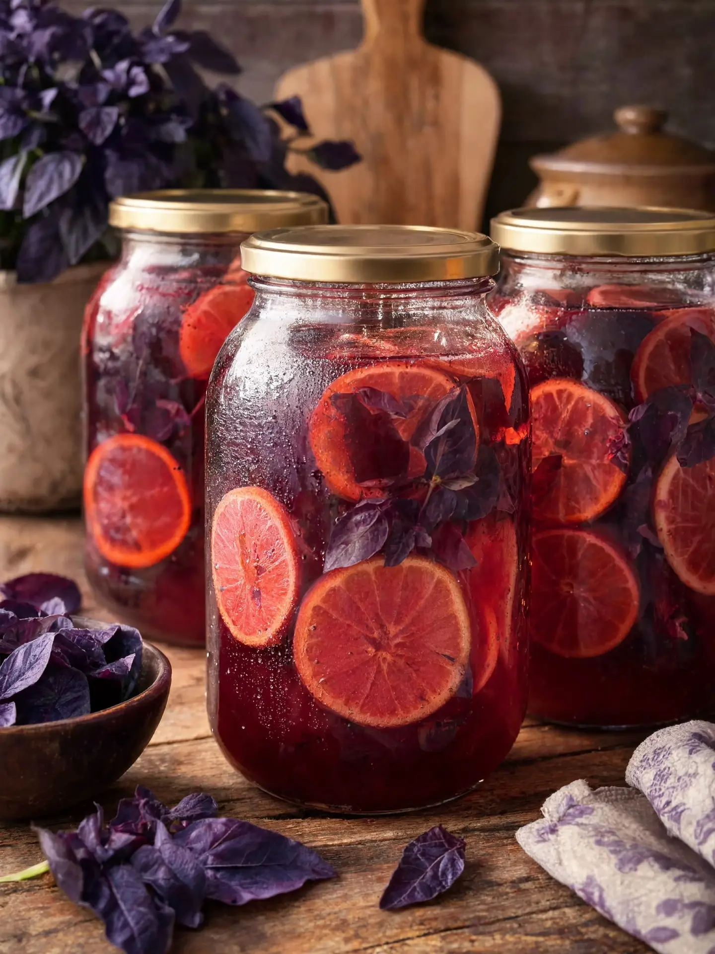 🍋Рубиновый компот из базилика
