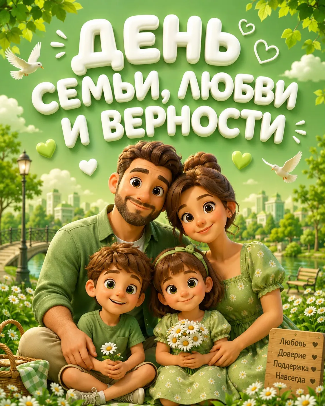 💚 8 июля в России отмечают один из самых душевных и значимых праздников — День семьи, любви и верно
