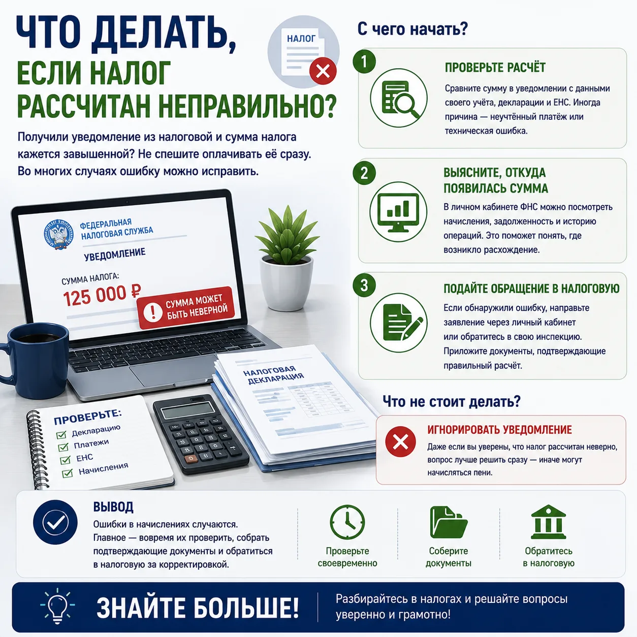 Что делать, если налог рассчитан неправильно?