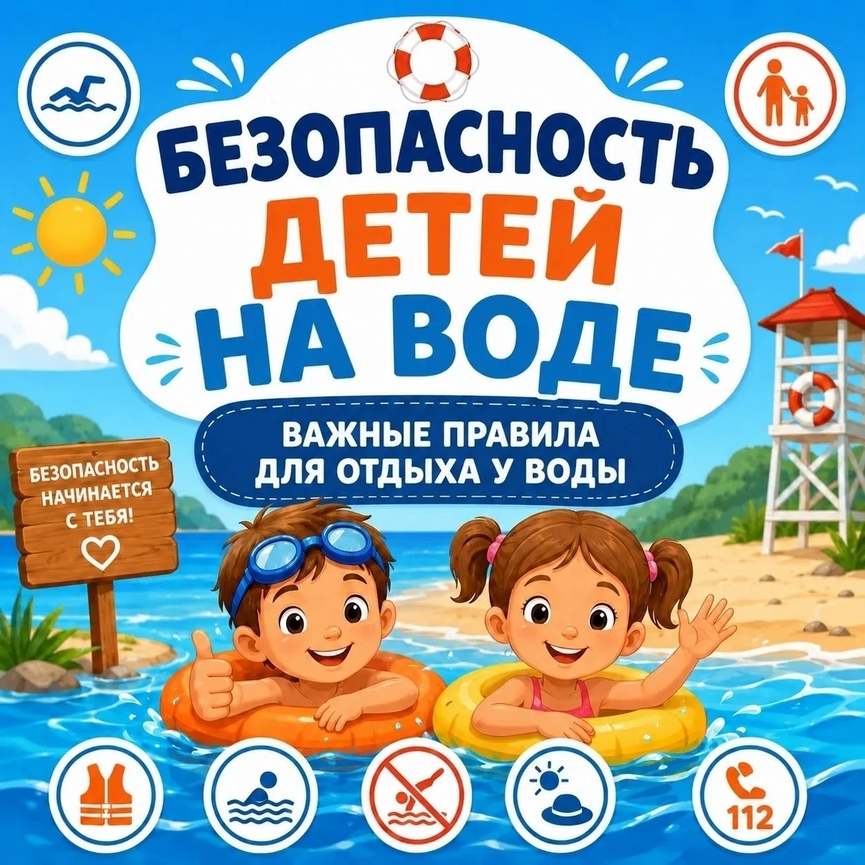 Безопасность детей на воде 🛶